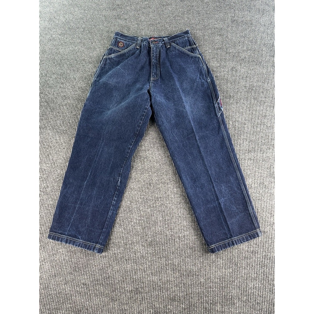SOHK Carpenter Jeans Men 34x30 Blue Baggy Skater Y2K Streetwear Utility Denim